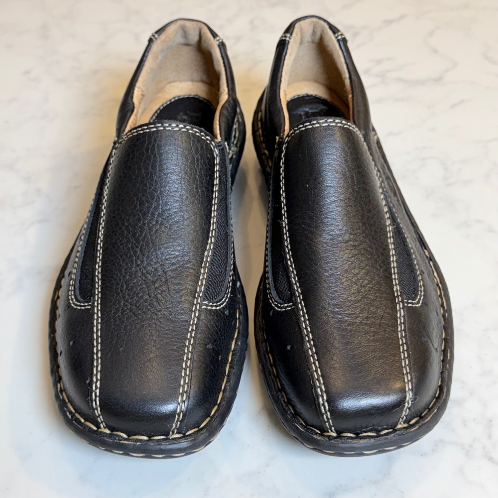 Born Women's Black Pebbled Leather Slip On Comfort Loafers Size 6 NWOB - Picture 3 of 7
